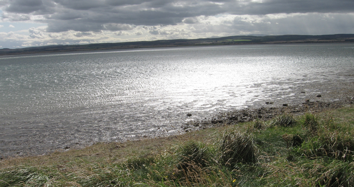 Lindisfarne Island, where Cuthbert lived and preached. 